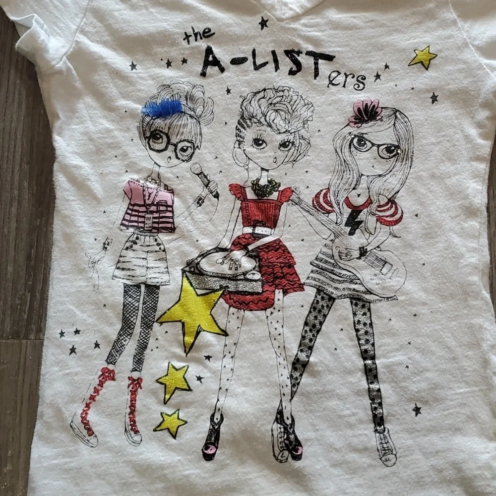 Justice/Disney the A-Listers Short & T-Shirt Matching Set Size 8